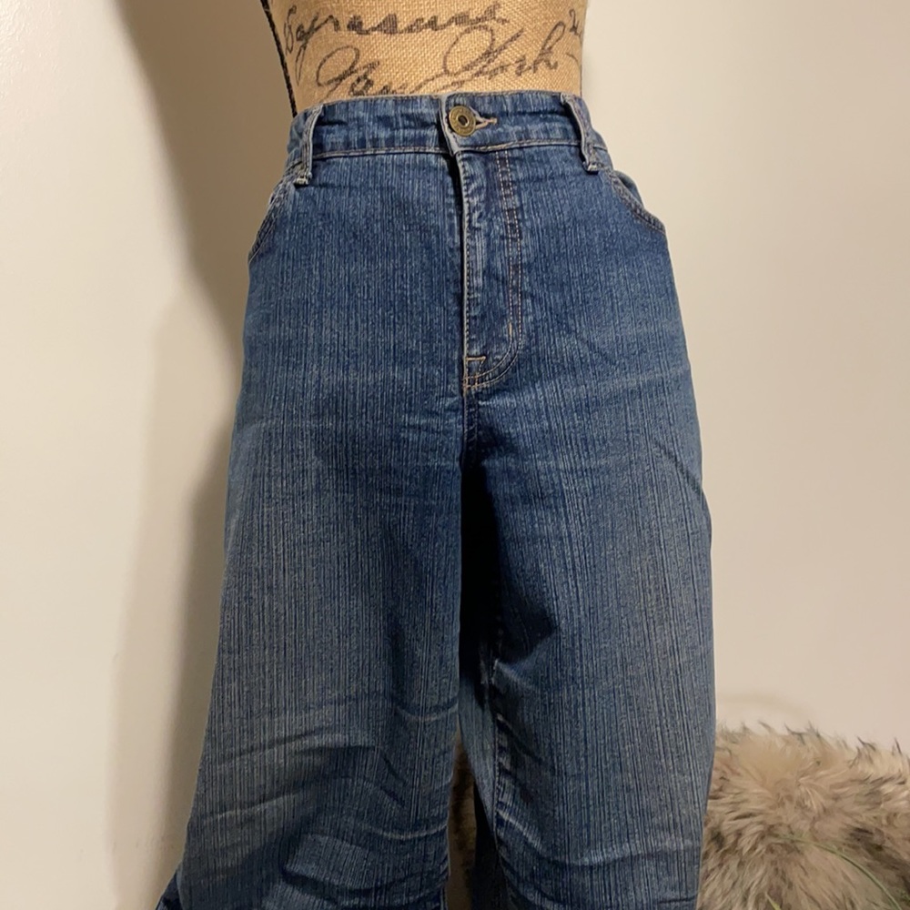🔵HIGH WAISTED CURVY BANDOLINO BLU DENIM MEDIUM WASH JEANS - Picture 7 of 16